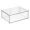 mDesign Stackable Kitchen Storage Bin Box with Pull-Out Drawer - Clear